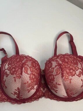 TORRID Curve Burgundy Sexy Lace Push-Up Bra - 42DD
